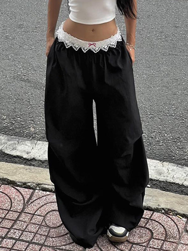 Street Color Contrast Cargo Pants
