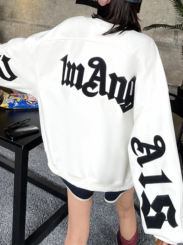 Street Letter Print Oversized Sweatshirt