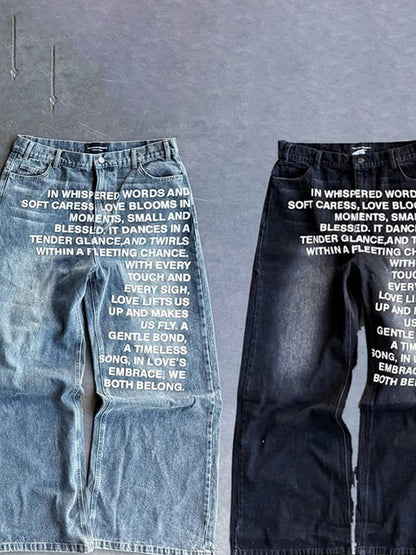 American Retro Hip Hop Boyfriend Jeans