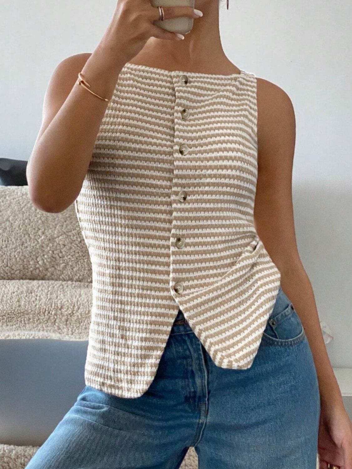 Cecily Button Down Tank