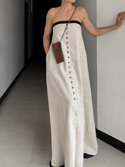 Kara Linen Maxi Dress
