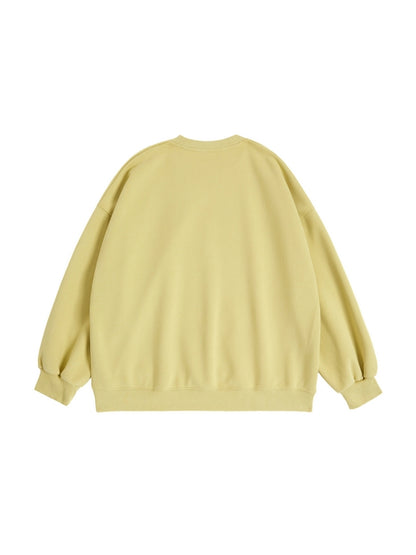 Contrast Color Letter Print Oversized Sweatshirt