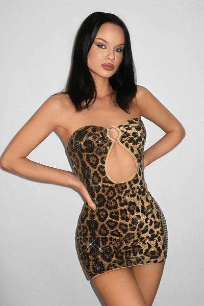Sequin Strapless Bodycon Birthday Dress