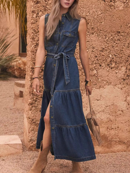 Sasha Denim Maxi Dress