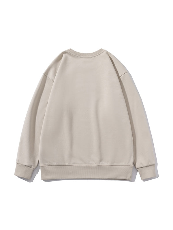 Men’s Solid Color Comfort Cotton Crew Neck Sweatshirt