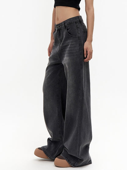 Retro Washed Distressed Boyfriend Jeans