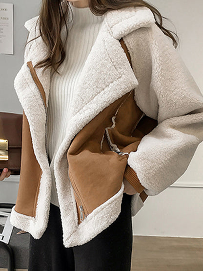 Lambswool Suede Patch Loose Jacket