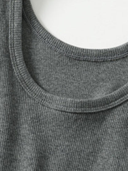 Plain Crewneck Short Tank Top