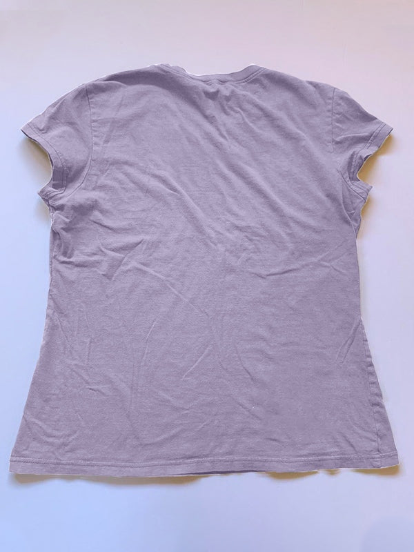 Solid Crew Neck Cropped Short Sleeve Tee
