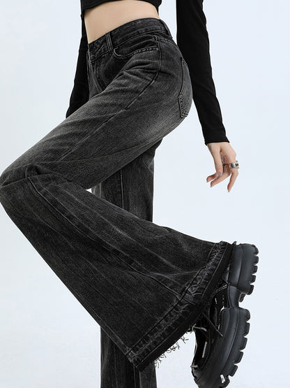 High waist loose fit not clinging to the legs Flare Jeans