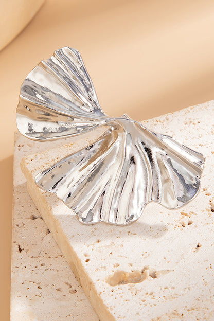 Fashion Irregular Ginkgo Leaf Shape Alloy Ring