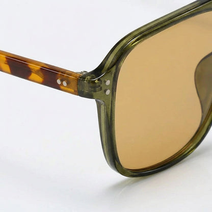 Oversized Retro Square Aviator Style Sunglasses – Chic UV Protection Eyewear