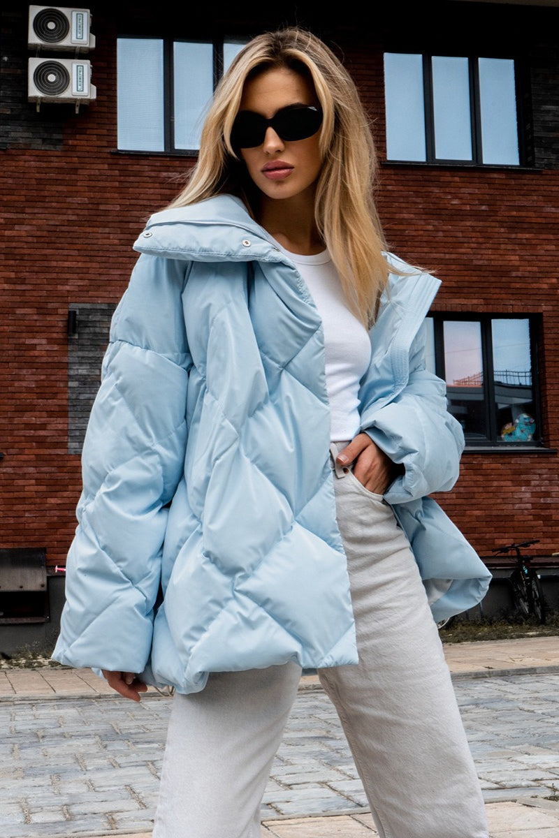 Loose Fit Quilted Cotton Jacket