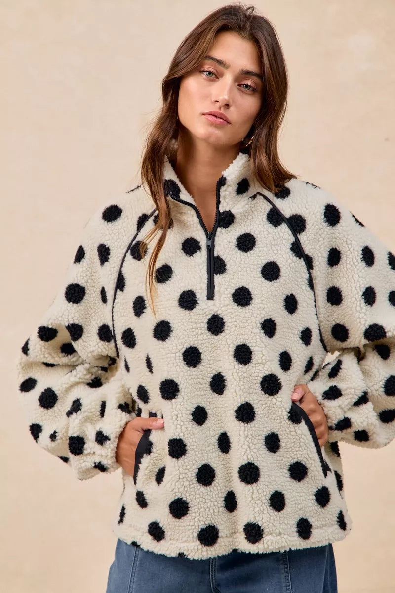 BiBi Polka Dot Sherpa