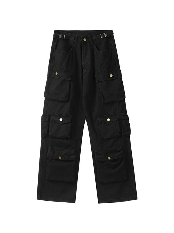 Multi Pockets Vintage Baggy Cargo Jeans