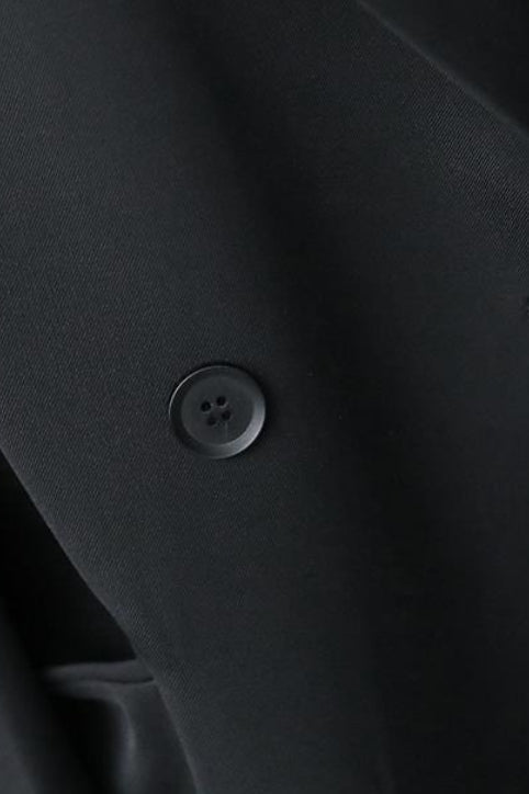 Black Double Breasted Long Blazer Overcoat