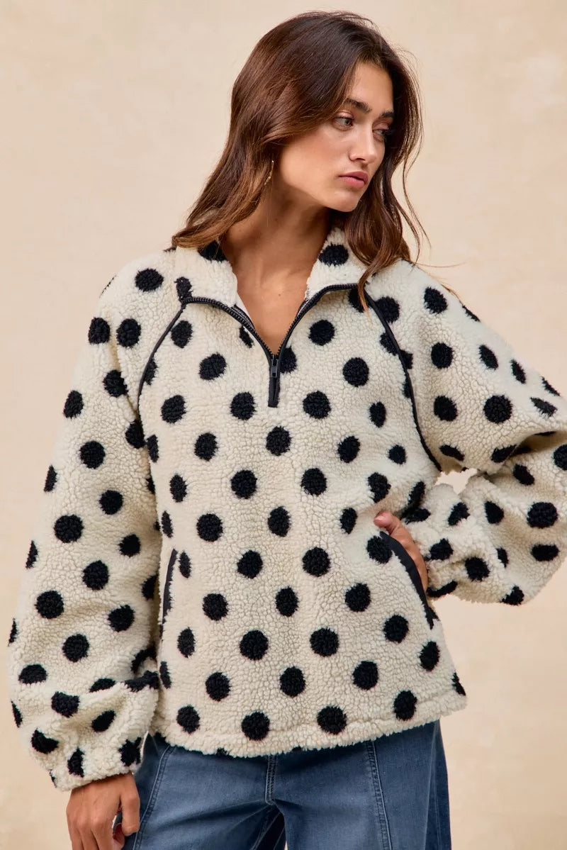 BiBi Polka Dot Sherpa