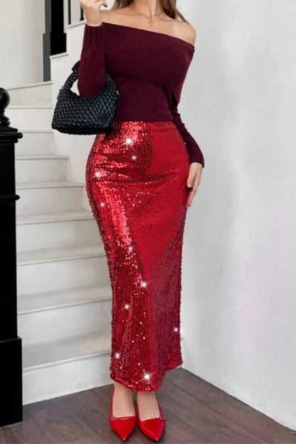High Slit Bodycon Skirt
