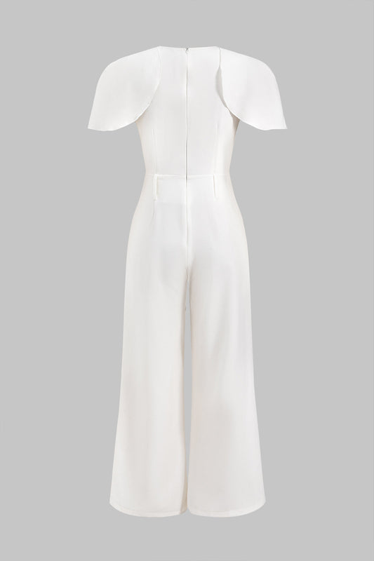 Metallic Ruffle Sleeveless Jumpsuit