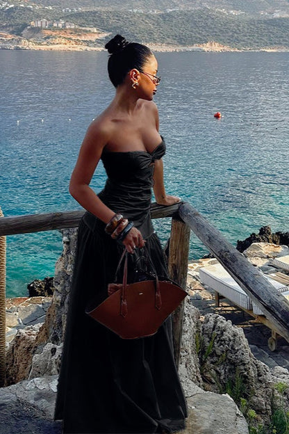 Cut-Out Strapless Birthday Dress