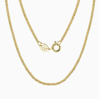 Chic Sterling Silver 1.2MM Wheat Chain Necklace