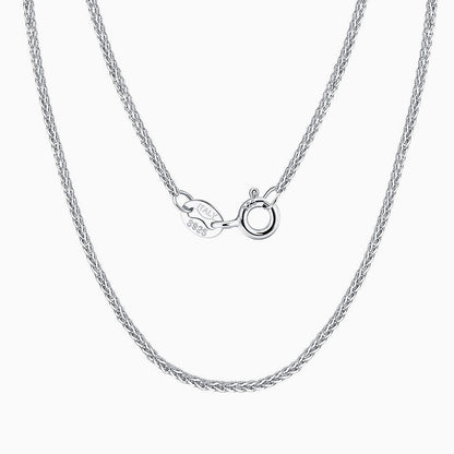 Chic Sterling Silver 1.2MM Wheat Chain Necklace