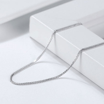 Chic Sterling Silver 1.2MM Wheat Chain Necklace