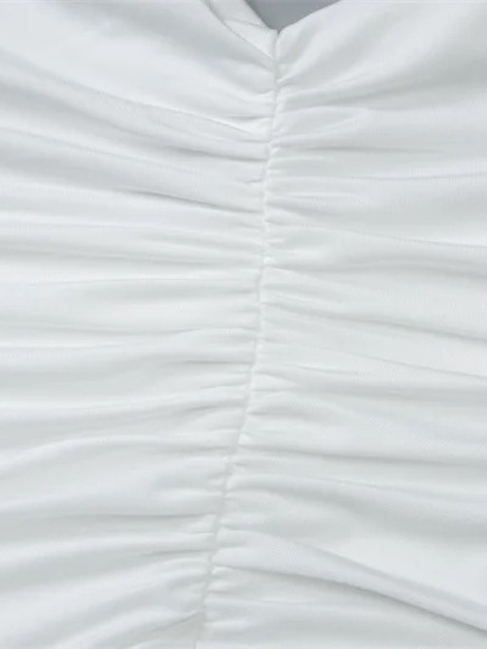 Wide Strap Plunge V-Neck Horizontal Ruched Bodycon Floor-Length Maxi Dress