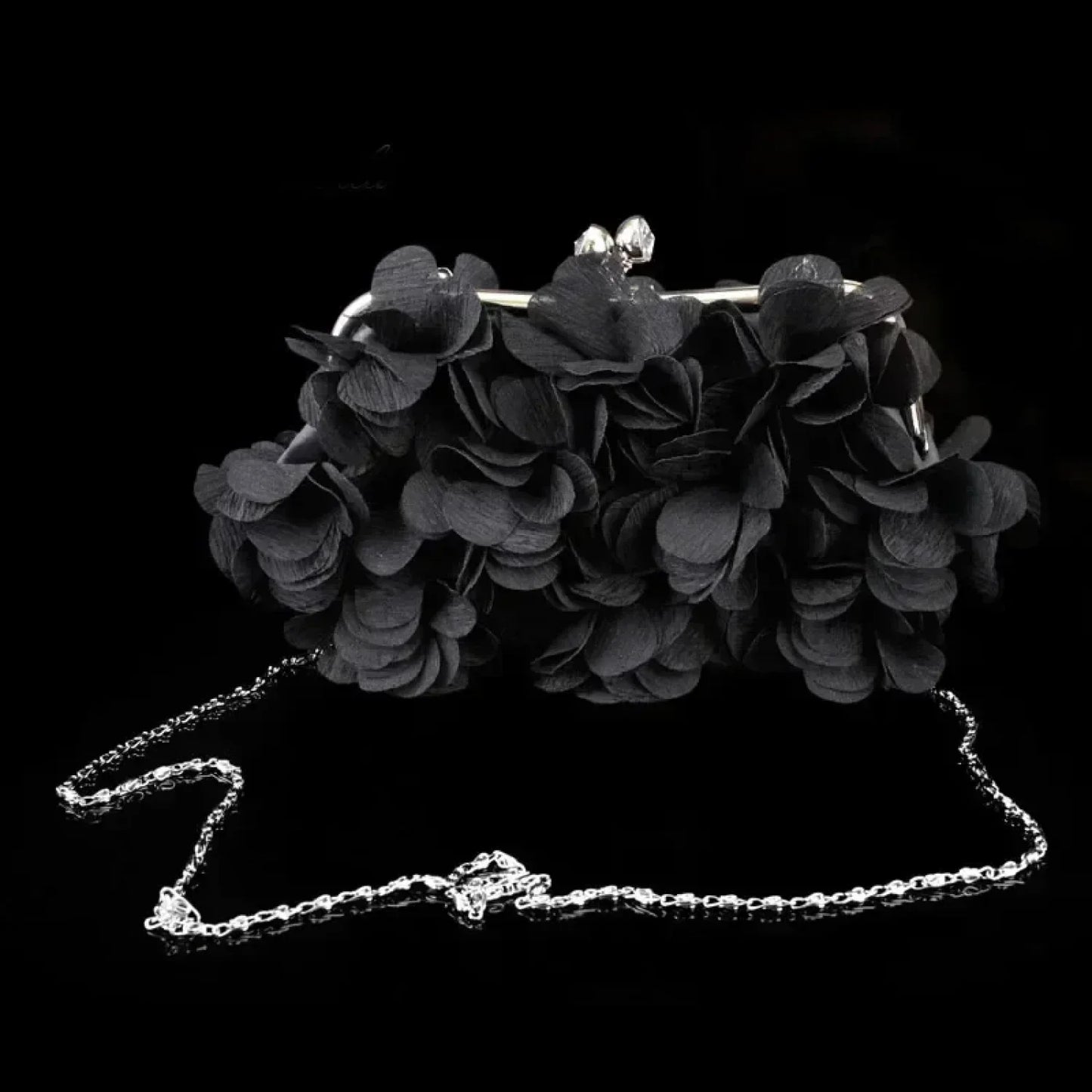 Elegant White Bride Floral Wedding Clutch Evening Handbag