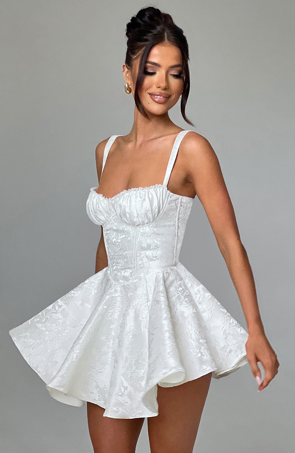 Jacquard Corset Mini Dress