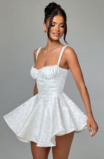 Jacquard Corset Mini Dress