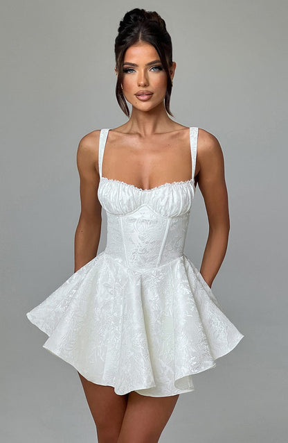 Jacquard Corset Mini Dress