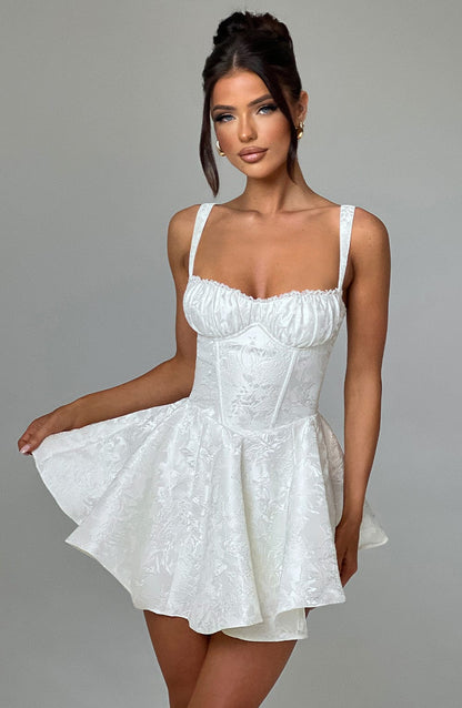 Jacquard Corset Mini Dress