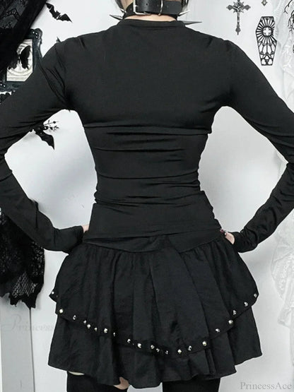 Empty Net Patchwork Knit Top