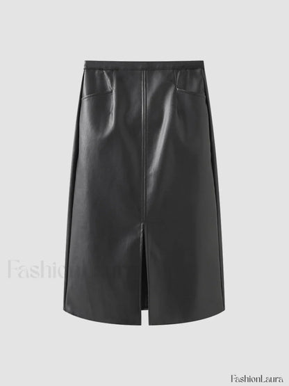 Eternity Nightshade Graceful PU Leather Skirt