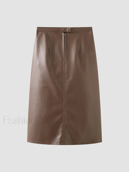 Eternity Nightshade Graceful PU Leather Skirt