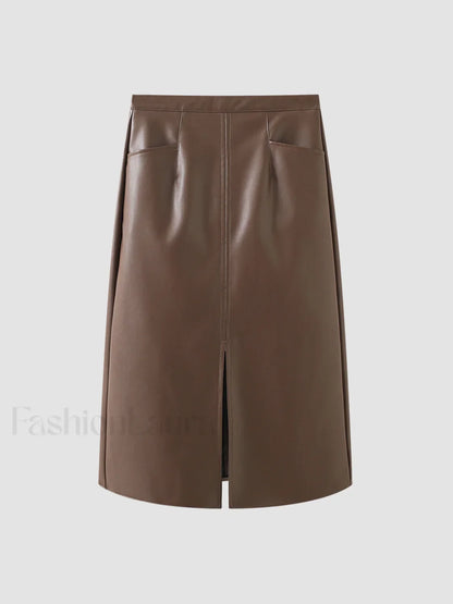 Eternity Nightshade Graceful PU Leather Skirt