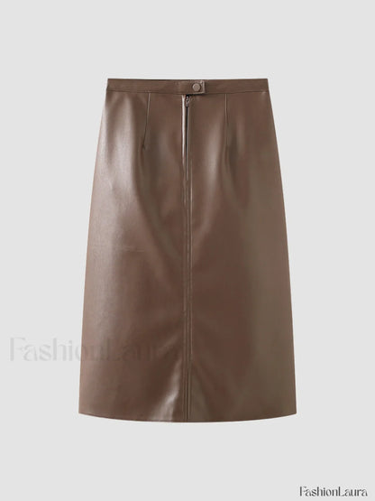 Eternity Nightshade Graceful PU Leather Skirt