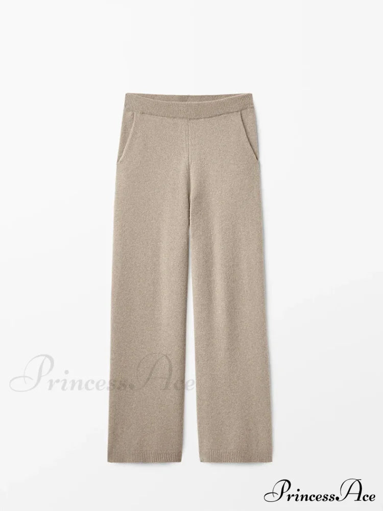 Ethereal Elegant Knitted Casual Autumn New Style Pants