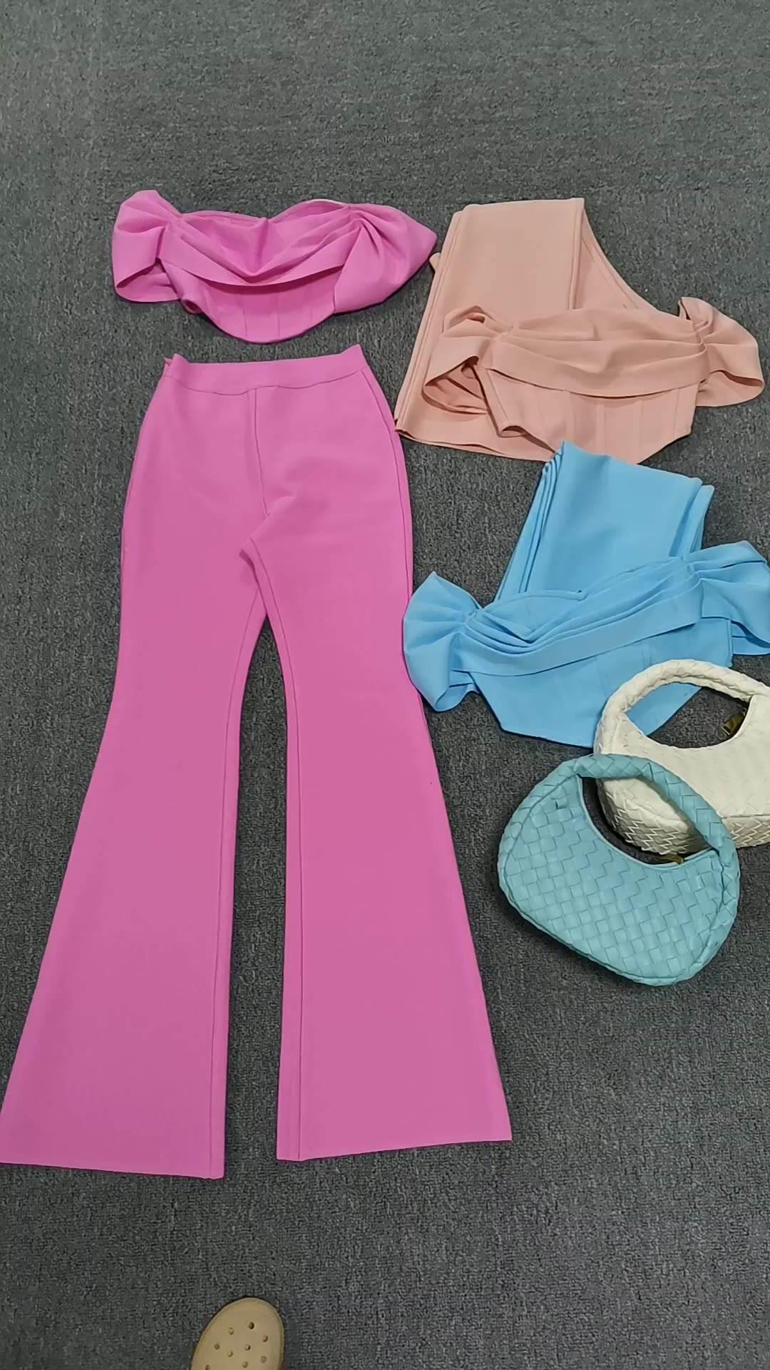 KittenAlarm - Ettie Off Shoulder Top & High Waist Pants Set