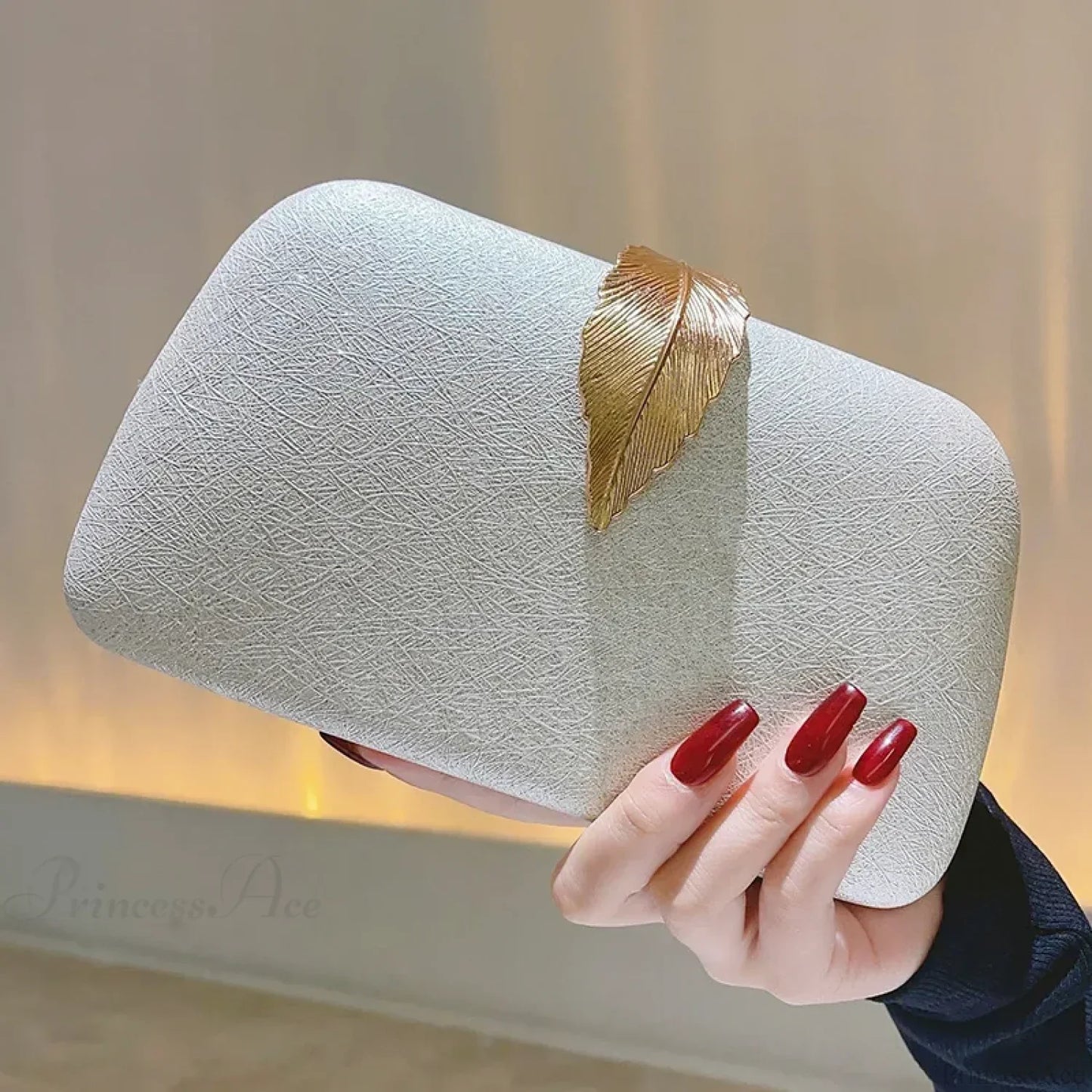 Evening Clutch Pearl Chain Handbag Wedding Cocktail Party Purse