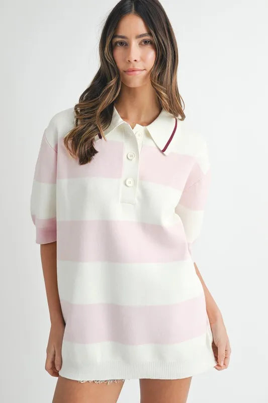 MABLE Polo Collar Sweater