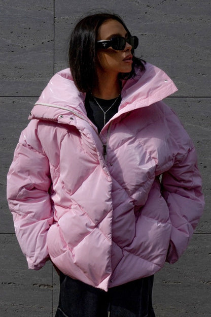 Loose Fit Quilted Cotton Jacket