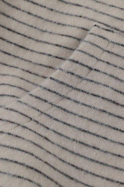 Striped Zip Knit Hoodie