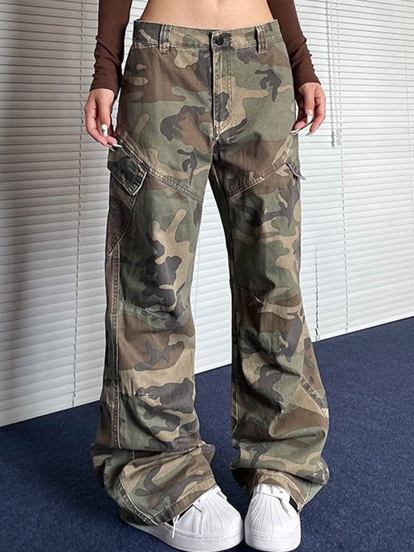 Camouflage Print Cargo Pants