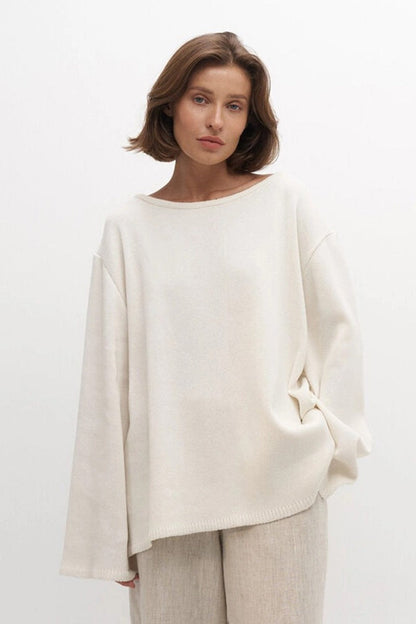 Loose Fit Backless Sweater