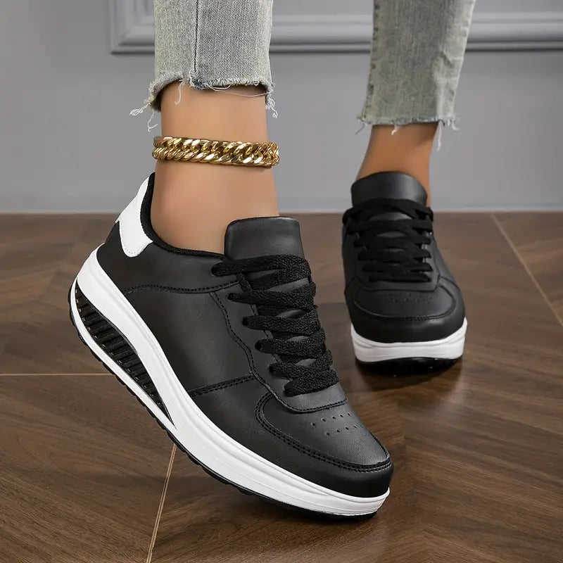Women's Classy Lace-Up Orthopedic Sneakers – Platform Winter Comfort Shoes