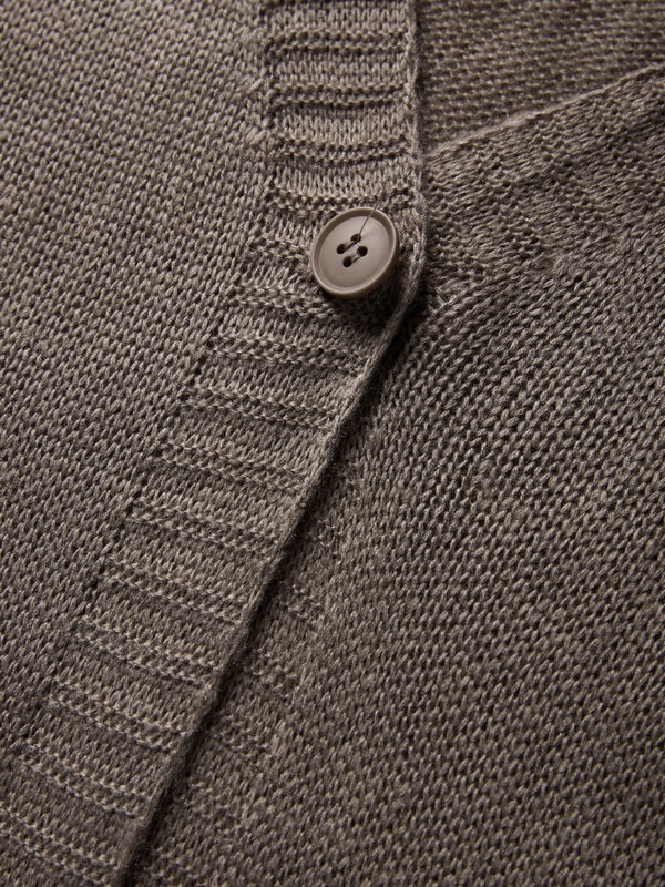 Mohair Solid Lantern Sleeve Baggy Cardigan
