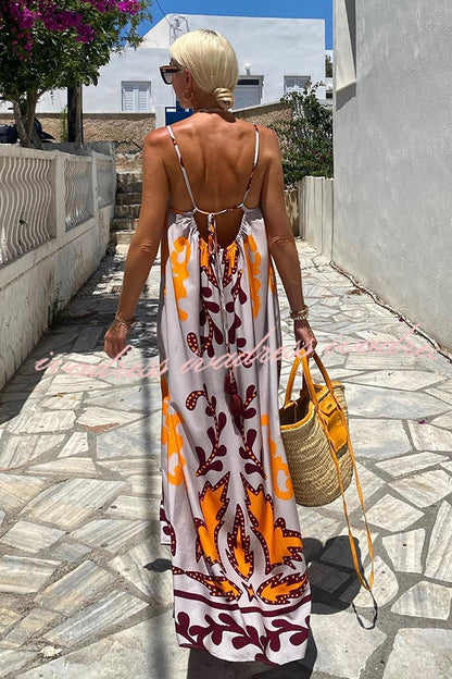 Sunday__ Color Palette Ethnic Printed Loose Cami Maxi Dress