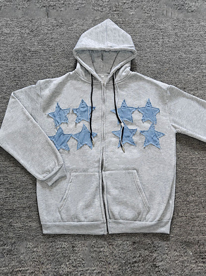 Star Print Oversized Hoodie